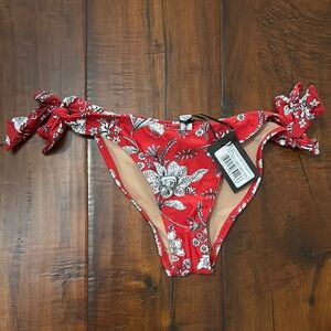 Pour Moi Red Floral Bikini Bottom